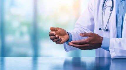 World diabetes day concept with healthcare professional highlighting medical awareness