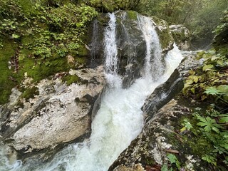 The Šunik water grove or waterfalls on the Lepenca stream (Bovec, Slovenia) - Der Sunik-Wasserhain oder Wasserfälle am Bach Lepenca (Bovec, Slowenien) - Šunikov vodni gaj v Lepeni (Bovec, Slovenija) © Mario