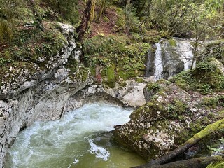 The Šunik water grove or waterfalls on the Lepenca stream (Bovec, Slovenia) - Der Sunik-Wasserhain oder Wasserfälle am Bach Lepenca (Bovec, Slowenien) - Šunikov vodni gaj v Lepeni (Bovec, Slovenija) © Mario