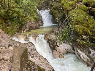 The Šunik water grove or waterfalls on the Lepenca stream (Bovec, Slovenia) - Der Sunik-Wasserhain oder Wasserfälle am Bach Lepenca (Bovec, Slowenien) - Šunikov vodni gaj v Lepeni (Bovec, Slovenija) © Mario