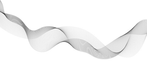 Curve wave seamless pattern of geometric lines, Abstract black and white background with wave lines, Digital future technology concept geometric patterns of lines.