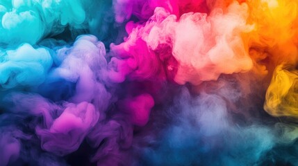 Fototapeta premium Colorful Smoke Swirls in Vibrant Background