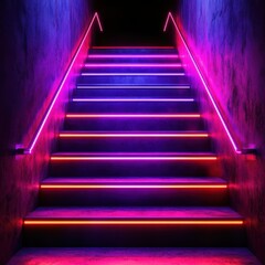 Fototapeta premium Red carpeted staircase leading to a bright entrance, symbolizing a pathway to success and achievement, set against a serene sky backdrop
