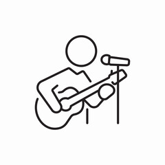 guitar player icon sign vector