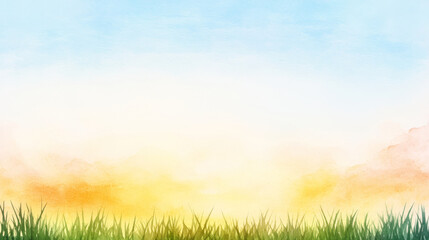 A serene landscape with colorful sky and grass, ideal for nature themes, backgrounds, or peaceful settings.