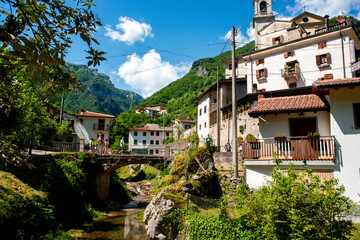 village in the mountains of the river