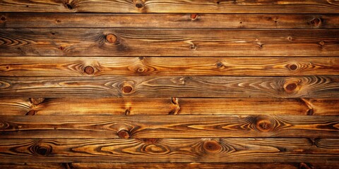 Naklejka premium Rustic Wooden Planks with Natural Grain and Knots, Ideal for Backgrounds and Textures