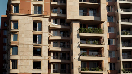 Showcasing a pattern view of an apartment building