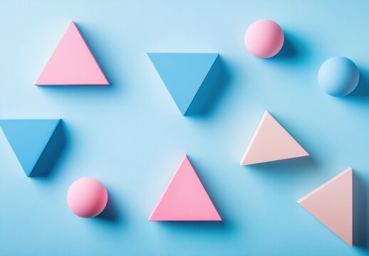 pastel geometric shape minimalist website backgrounds, or creative marketing materials. Its soft pastel tones and geometric simplicity convey a sense of calm and elegance