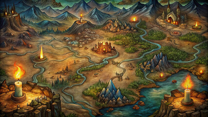 background with burning candles