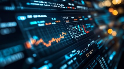 Finance Analytics Data Chart, Generative AI