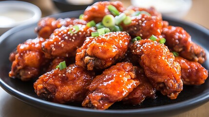Fototapeta premium Sweet and Spicy Asian-Style Chicken Wings