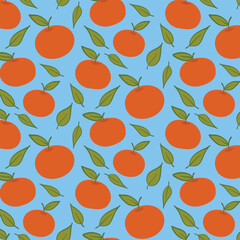 Ripe orange seamless pattern for your design.