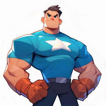 Illustration of a male superhero