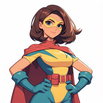 Illustration of a female superhero