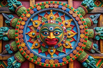 Fototapeta premium Ancient Apotropiac Symbol Representing Protection Against Evil Spirits and Negative Energies in Culture
