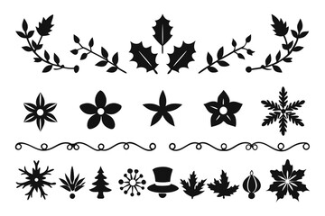 This elegant  floral Christmas border design showcases intricate floral patterns, perfect for holiday cards, festive decorations, and seasonal digital templates. Ideal for creative prints and projects
