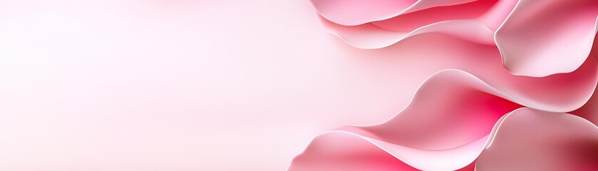 Delicate pink rose petals gracefully arranged on a soft gradient background, creating a romantic and serene atmosphere for various design purposes.