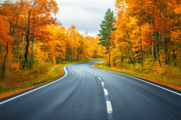 Naklejka premium Exciting road view of countryside outskirts . Spectacular morning scene . Beauty of countryside concept background.