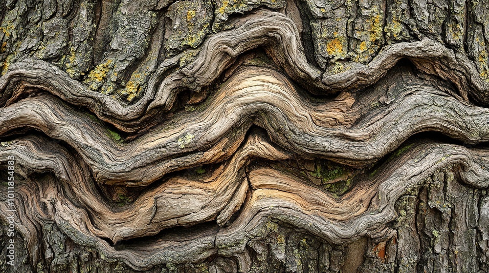 Poster textured tree bark with natural patterns and colors