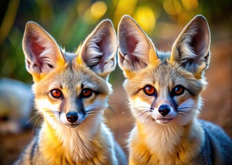 Beautiful Cape Foxes in Their Natural Habitat Captured in Stunning Detail and Vibrant Colors