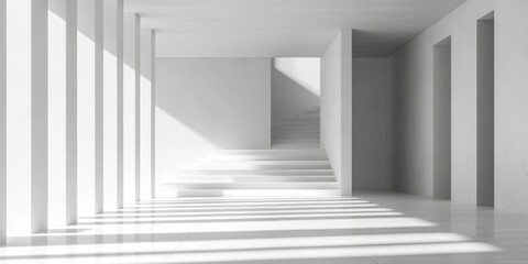 Fototapeta premium Clean Grid Lines: Depict a clean, minimal background with faint grid lines or geometric shapes in light colors, suggesting structure and order, ideal for business present