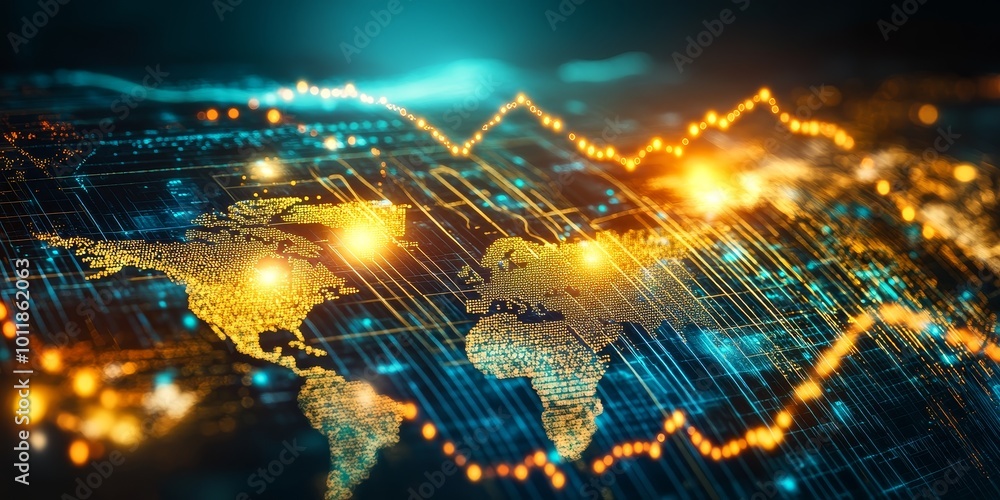 Aufkleber investment growth visualization: illustrate a graph showing the growth of investments over time, sym