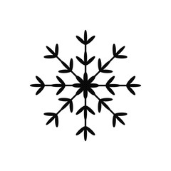 Snowflake icon isolated on a white background. Snow icon vector