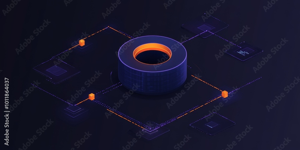 Aufkleber Data Warehouse Lifecycle: Illustrate the data warehouse lifecycle, from initial planning and design to implementation, maintenance, and continuous improvement, emphasizin