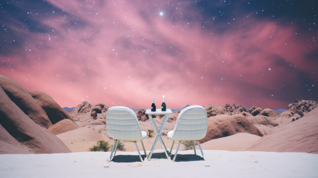 for faults in the clouds of delusion, elegiac tone, starry night, two lovers in the tranquility of solitude