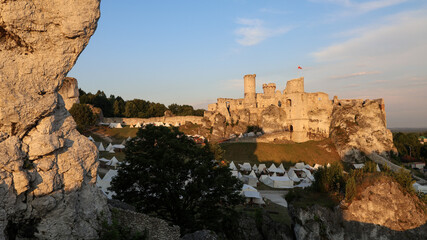 Fototapeta premium Medieval castle in Podzamcze in the Kraków-Częstochowa Upland. During the 