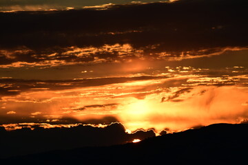sunset over the mountains