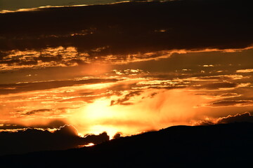 sunset in the mountains