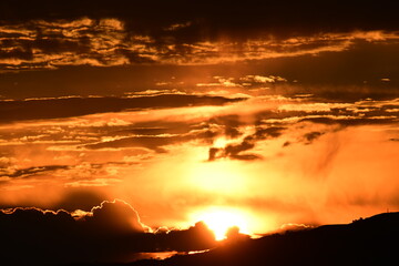 sunset in the sky