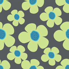 Beautiful pattern with flowers and leaf. Floral vector illustration.