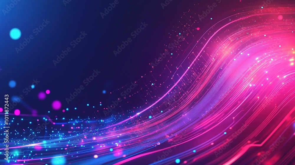 Poster vibrant abstract background with dynamic lights