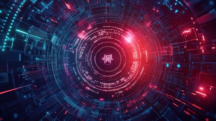 Fototapeta premium Futuristic Technology Abstract Background Design