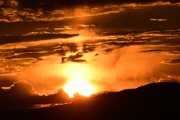 sunset in the sky