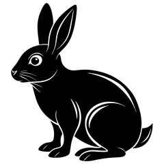 black rabbit silhouette