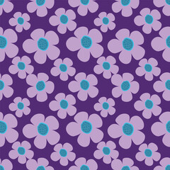 textile design with cute flowers pattern image