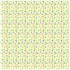 FP24-Colorful Vector seamless Floral pattern