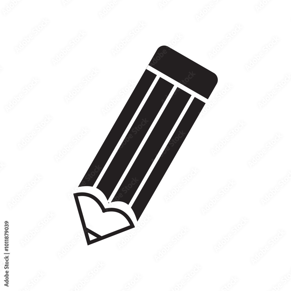 Poster pencil, write or compose line art icon for apps and websites