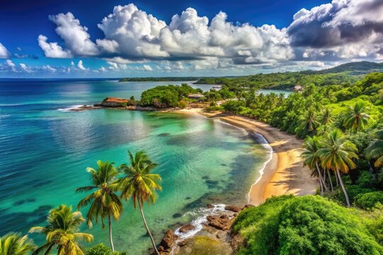 Breathtaking coastal view of Fajardo, Puerto Rico showcasing vibrant waters and lush tropical landscapes