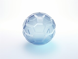 Naklejka premium Futuristic geometric sphere featuring intricate hexagonal patterns. ideal for technology, digital art, and modern design projects. minimalistic and sleek render.