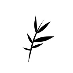 Bamboo Leaves Silhouette 