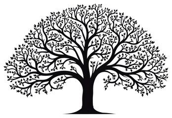 PNG Tree silhouette tree pattern drawing.