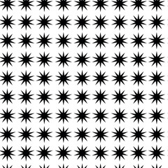 Abstract geometric pattern with circles, crosses, stripes, lines. Seamless vector background. White and black ornament. Modern reticulated graphic design.