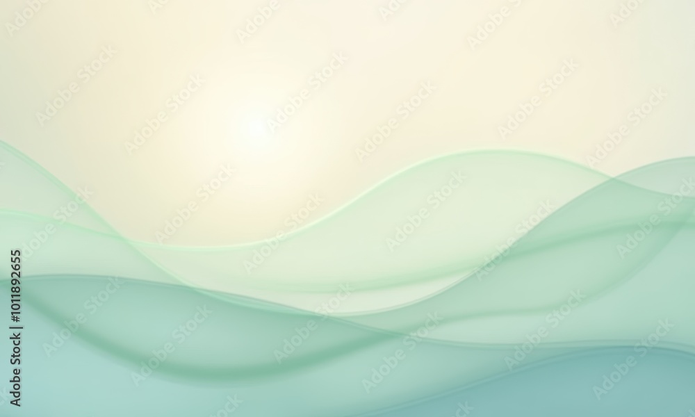 Poster abstract waves of soft colors and gentle flow