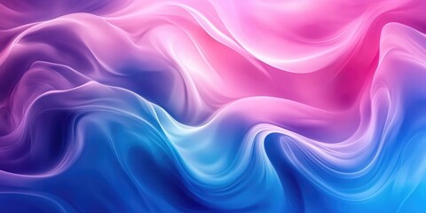 Abstract Blue and Pink Smooth Wave Design Background