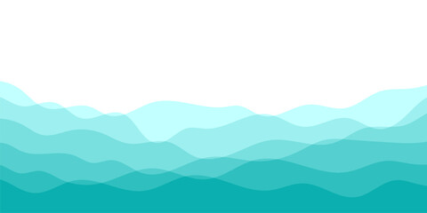 Background vector illustration of blue ocean wave layers